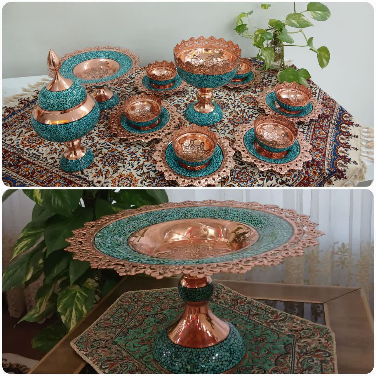 ساخت و فروش ظروف فیروزه کوبی بابایی در اصفهان